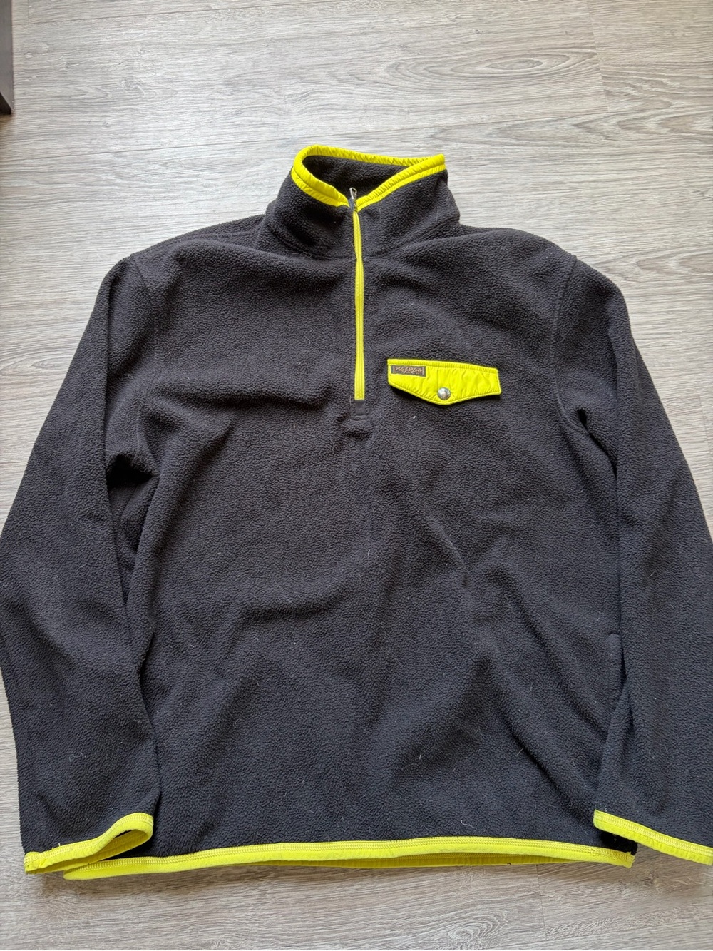 Ralph Lauren Black Fleece Half-Zip with Yellow Trim